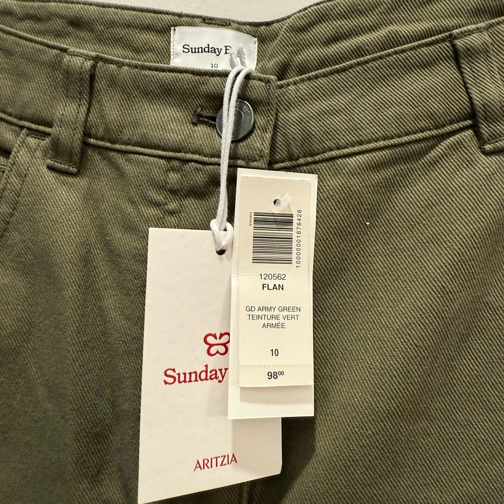 Olive Green Barrel Leg Pant - Picture 2 of 3
